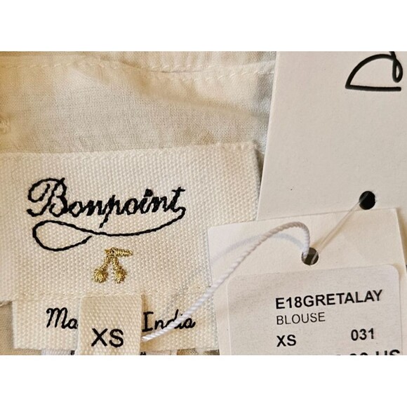 Bonpoint Blouse E18 Gretalay Cream Women's Size XS - Picture 4 of 6